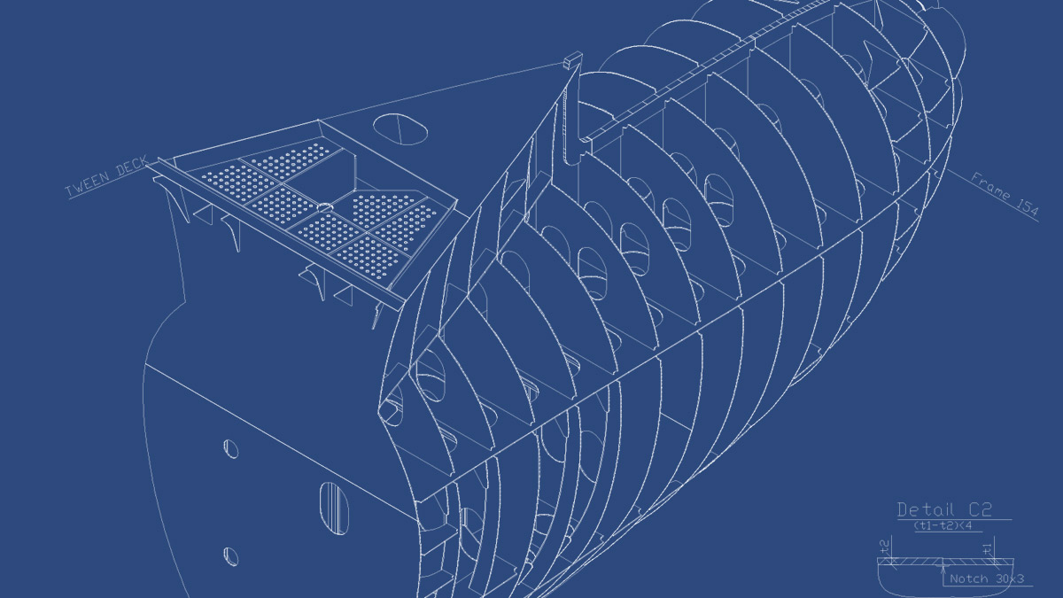 Detail Design Engineering Offshore Hull Construction